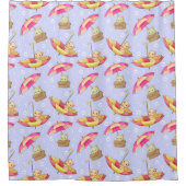 Schattig kat-patroongordijn douchegordijn (Voorkant)