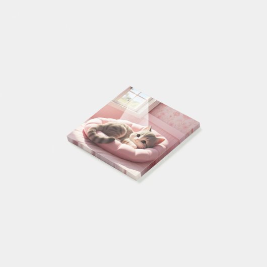 Schattig Kat Post it Post-it® Notes (Schuin)