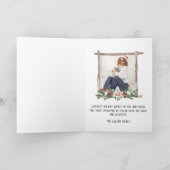 Schattig kat waterverf stijl Meowy Kerstmis Kaart (Binnen)