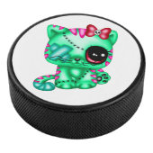 Schattig Kat Zombie Hockey Puck (3/4)