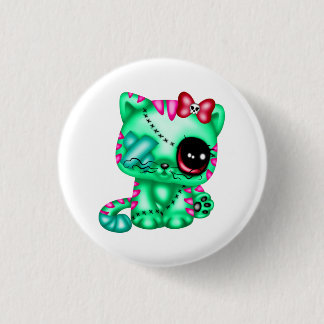 Schattig Kat Zombie Ronde Button 3,2 Cm