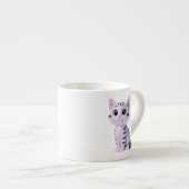 Schattig katachtig karakter, espresso kop (Voorkant rechts)