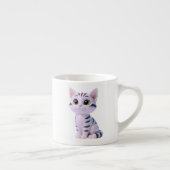 Schattig katachtig karakter, espresso kop (Rechts)