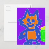Schattig katje  briefkaart (Voorkant / Achterkant)