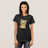 Schattig katje dat een taco eet t-shirt (Voorkant volledig)