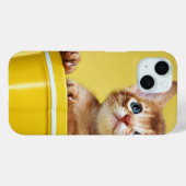 Schattig katje in gele emmer Case-Mate iPhone case (Achterkant (horizontaal))
