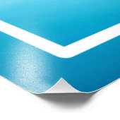 Schattig katje met blauwe achtergrond foto afdruk (Hoek)