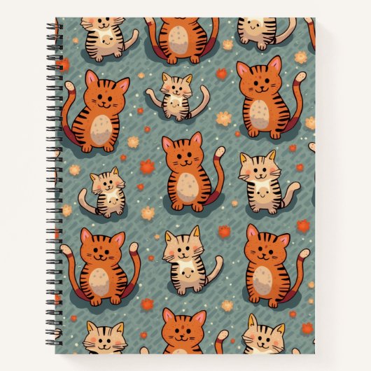 schattig kattebiljet notitieboek (Voorkant)