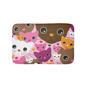 schattig kattenachtergrond badmat