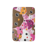 schattig kattenachtergrond badmat (Voorkant Verticaal)