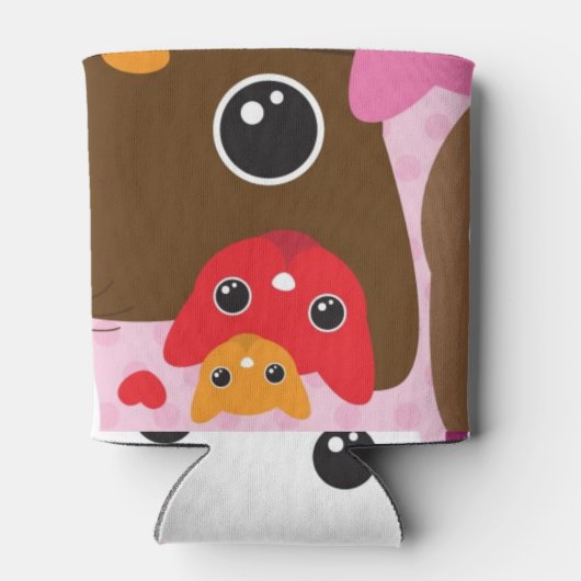 schattig kattenachtergrond blikjeskoeler (Achterkant)