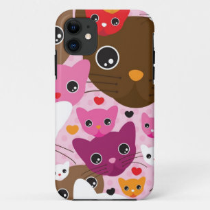 schattig kattenachtergrond Case-Mate iPhone case