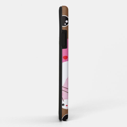 schattig kattenachtergrond Case-Mate iPhone case (Achterkant/rechts)