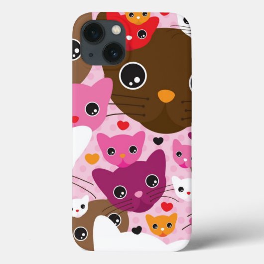 schattig kattenachtergrond Case-Mate iPhone case (Achterkant)