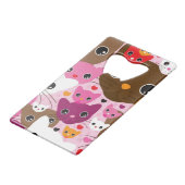 schattig kattenachtergrond creditkaart flessenopener (Achterkant Gekanteld)