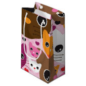 schattig kattenachtergrond klein cadeauzakje (Voorkant Gekanteld)