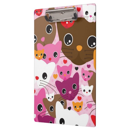 schattig kattenachtergrond klembord (Links)