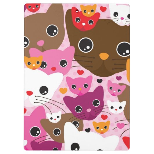 schattig kattenachtergrond klembord (Achterkant)