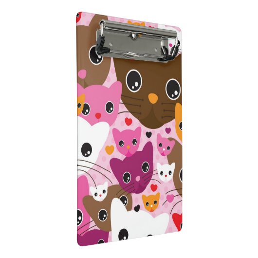 schattig kattenachtergrond mini klembord (Schuin)