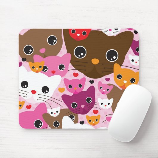 schattig kattenachtergrond muismat (Met muis)