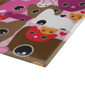 schattig kattenachtergrond snijplank (Hoek)