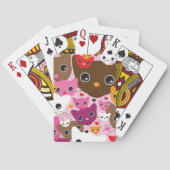 schattig kattenachtergrond speelkaarten (Achterkant)