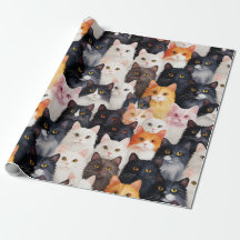 Schattig kattengezicht naadloos