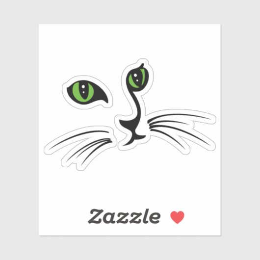 Schattig Kattengezicht Sticker (Vel)