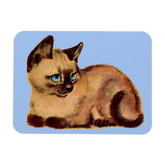schattig kattenkatje magneet (Horizontaal)