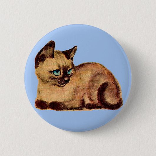 schattig kattenkatje ronde button 5,7 cm (Voorkant)