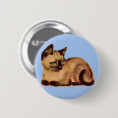 schattig kattenkatje ronde button 5,7 cm (Voorkant /achterkant)