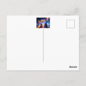 Schattig kattenkoppel onder de sterrenhemel -    briefkaart (Achterkant)