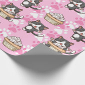 Schattig kattenpapier cadeaupapier (Hoek)
