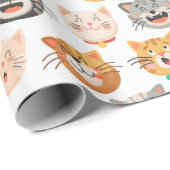 Schattig kattenpapier cadeaupapier (Rol Hoek)