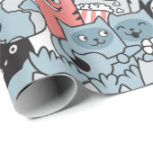 Schattig kattenpapier cadeaupapier (Rol Hoek)