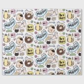 Schattig kattenpapier cadeaupapier (Vlak)