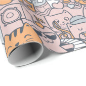 Schattig kattenpapier cadeaupapier (Rol Hoek)