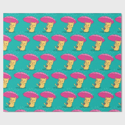 Schattig kattenpapier cadeaupapier (Vlak)