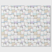 Schattig kattenpapier cadeaupapier (Vlak)