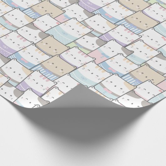 Schattig kattenpapier cadeaupapier (Hoek)