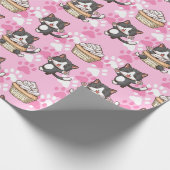 Schattig kattenpapier cadeaupapier (Hoek)