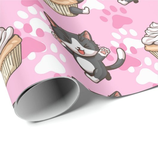 Schattig kattenpapier cadeaupapier (Rol Hoek)