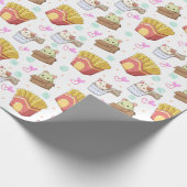 Schattig kattenpapier cadeaupapier (Hoek)