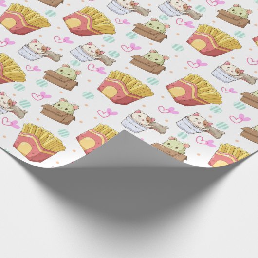 Schattig kattenpapier cadeaupapier (Hoek)