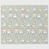 Schattig kattenpapier cadeaupapier (Vlak)