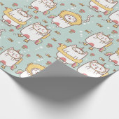 Schattig kattenpapier cadeaupapier (Hoek)