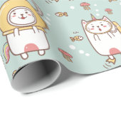 Schattig kattenpapier cadeaupapier (Rol Hoek)