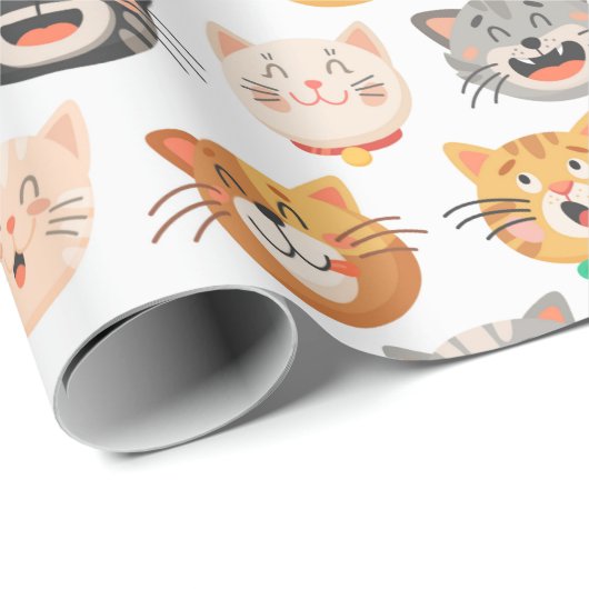 Schattig kattenpapier cadeaupapier (Rol Hoek)
