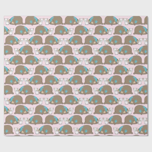 Schattig kattenpapier cadeaupapier (Vlak)