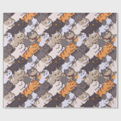 Schattig kattenpapier cadeaupapier (Vlak)
